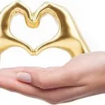 Small Heart Hands Sculpture Decor