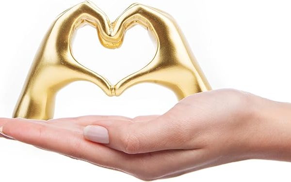Small Heart Hands Sculpture Decor